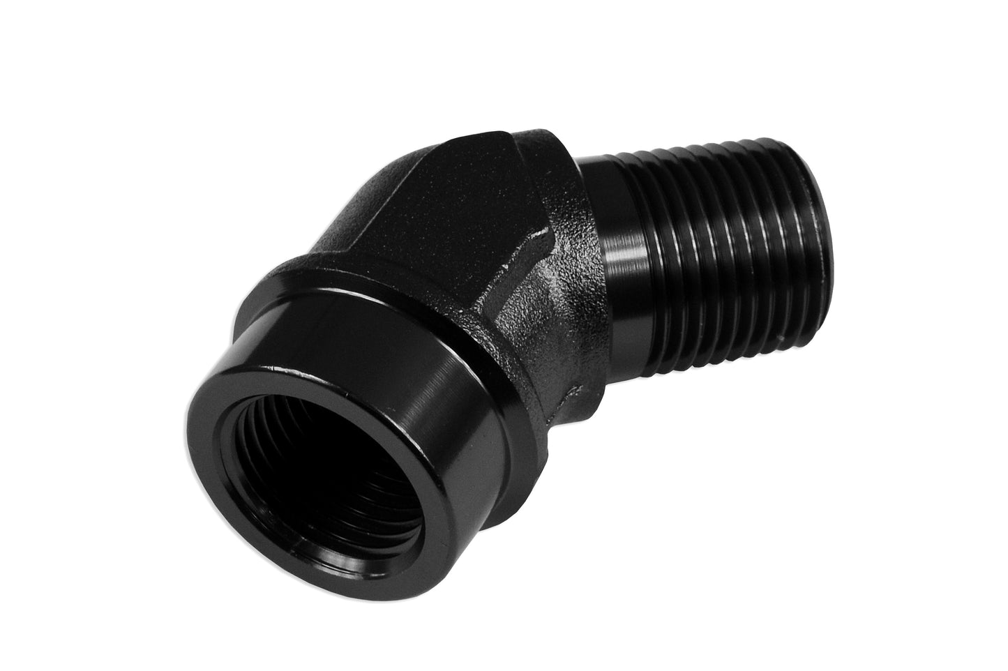 Adaptador 1/4 NPT 45º Hembra-Macho, Racor de Manguera Negro - Imagen 4