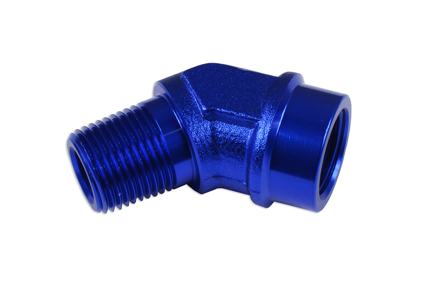 Adaptador 1/8 NPT 45º Hembra-Macho Para Manguera Azul - Imagen 4