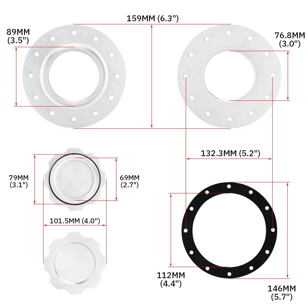 Tapa de Seguridad para Fuel Cell FMIC.EU 12 Tornillos Plata - Imagen 4