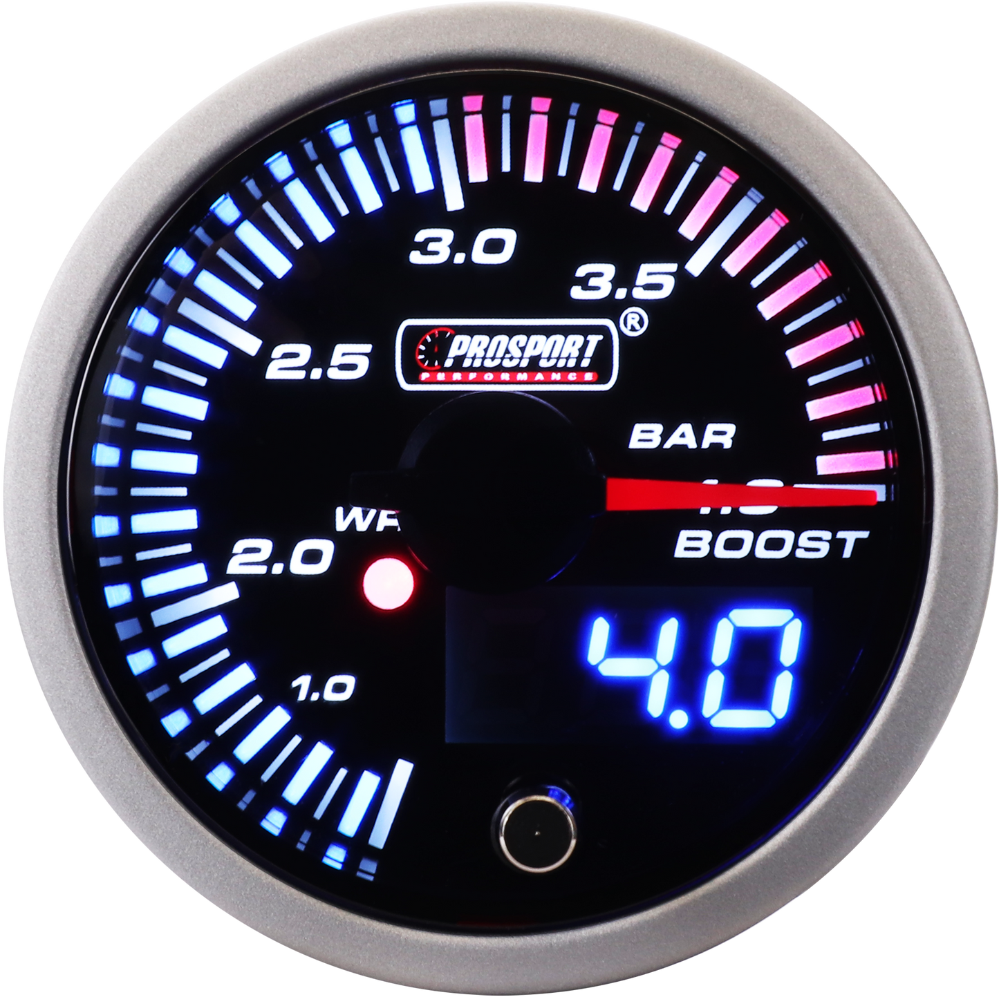 Prosport JDM Series 52mm - Manómetro de Presión 0-4 Bar con Sensor Impermeable - Imagen 2