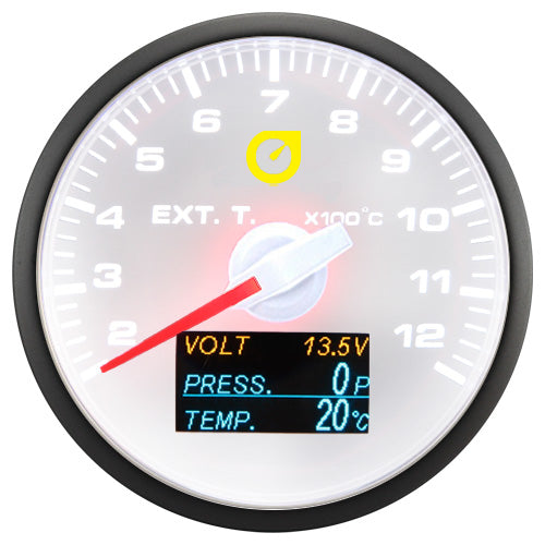 Auto Gauge 60mm - Medidor 4 en 1 EGT Voltaje Presión Temperatura - Imagen 2