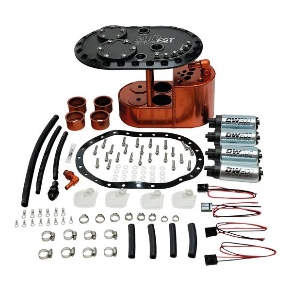 DeatschWerks Depósito Anti-Oleaje 2.0L con 4 Bombas DW200
