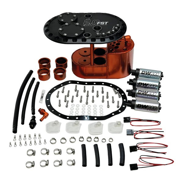 DeatschWerks 2.0L Depósito Anti-Oleaje con 4 Bombas DW300
