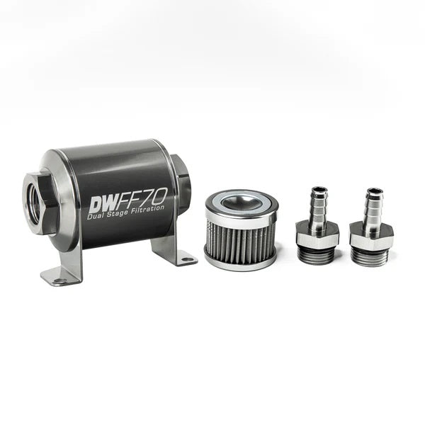 Kit De Filtro De Combustible En Línea DeatschWerks 3/8IN 40 Micron 70mm