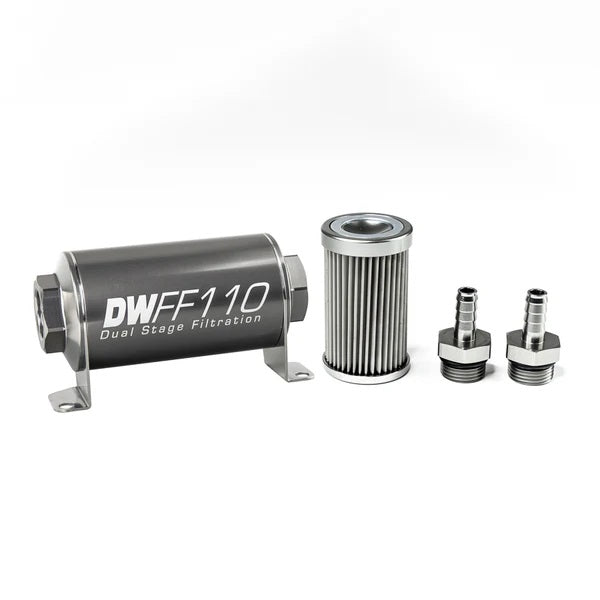 Kit De Filtro De Combustible En Línea DeatschWerks 3/8IN 10 Micron 110mm