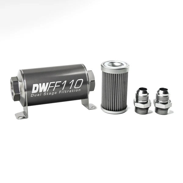 Filtro De Combustible En Línea DeatschWerks -10AN 40 Micras 110mm