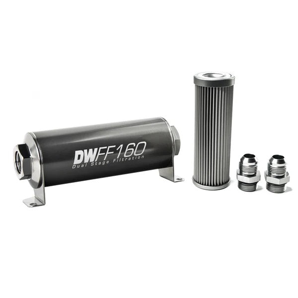 Kit De Filtro De Combustible En Línea DeatschWerks -10AN 10 Micras 160mm