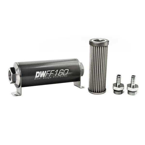 Kit Filtro de Combustible En Línea DeatschWerks 3/8IN 40 Micron 160mm