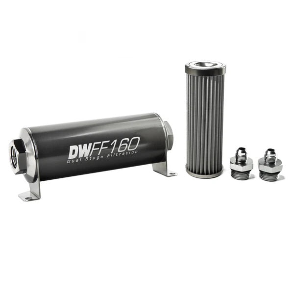 Kit De Filtro De Combustible En Línea DeatschWerks -6AN 40 Micras 160mm