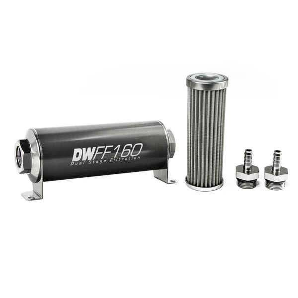 Kit Filtro de Combustible En Línea DeatschWerks 5/16IN 100 Micron 160mm