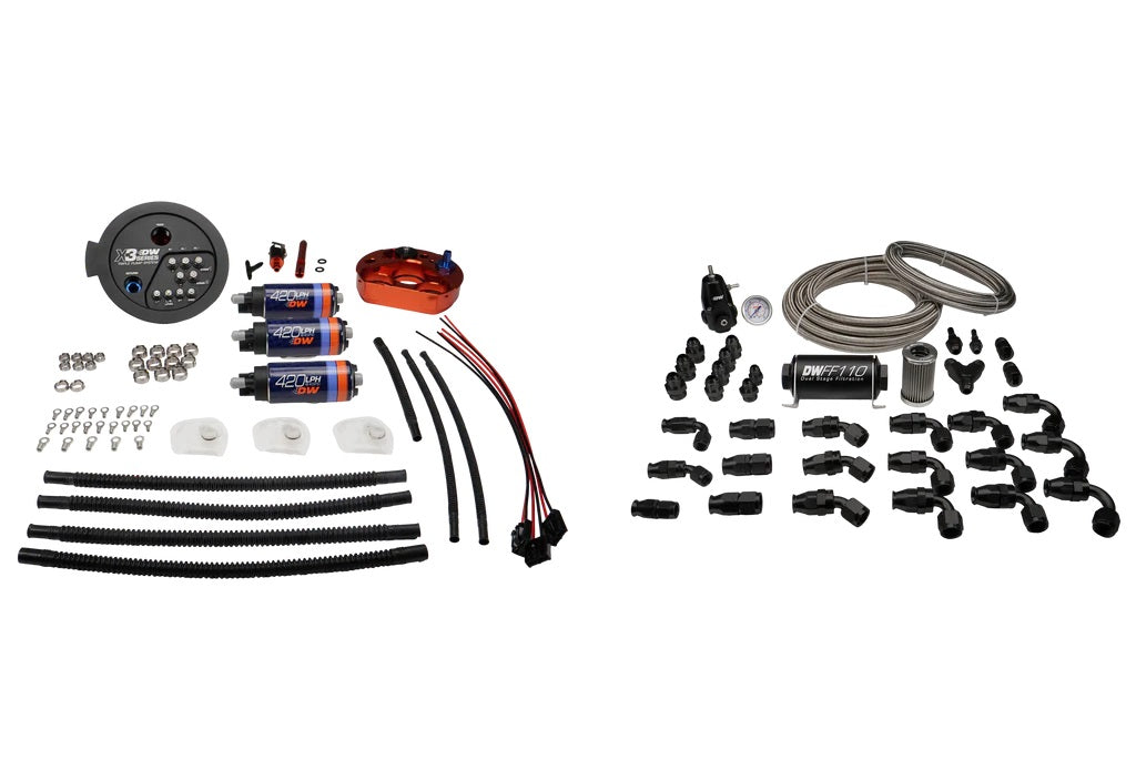 Módulo Bomba Combustible X3 + Kit Tuberías Retorno PTFE DeatschWerks Toyota Supra A90/BMW M3/M4