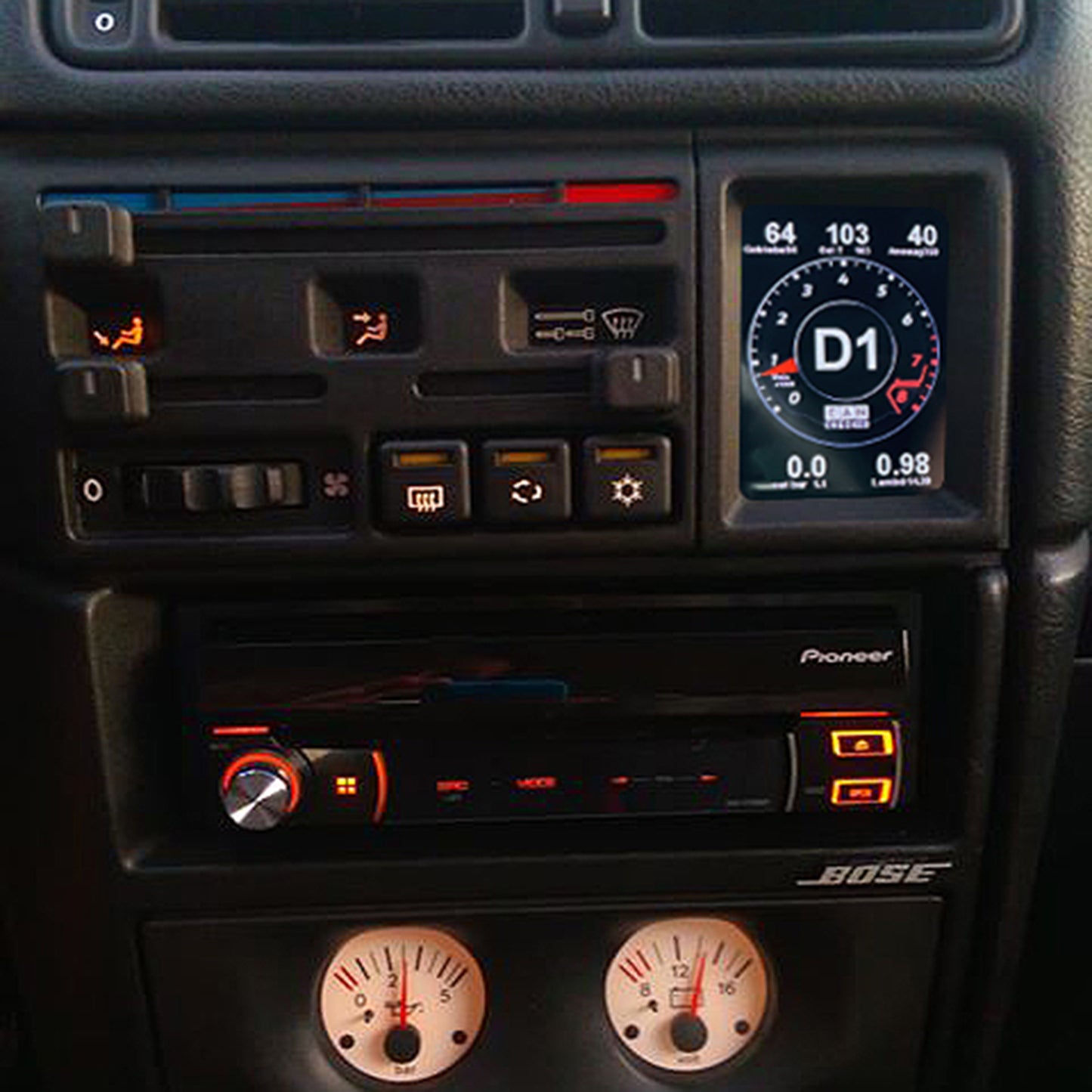 Display CANchecked MFD28 Gen2 Opel Calibra A 90-97 Vectra A 88-95 LHD/RHD - Imagen 5