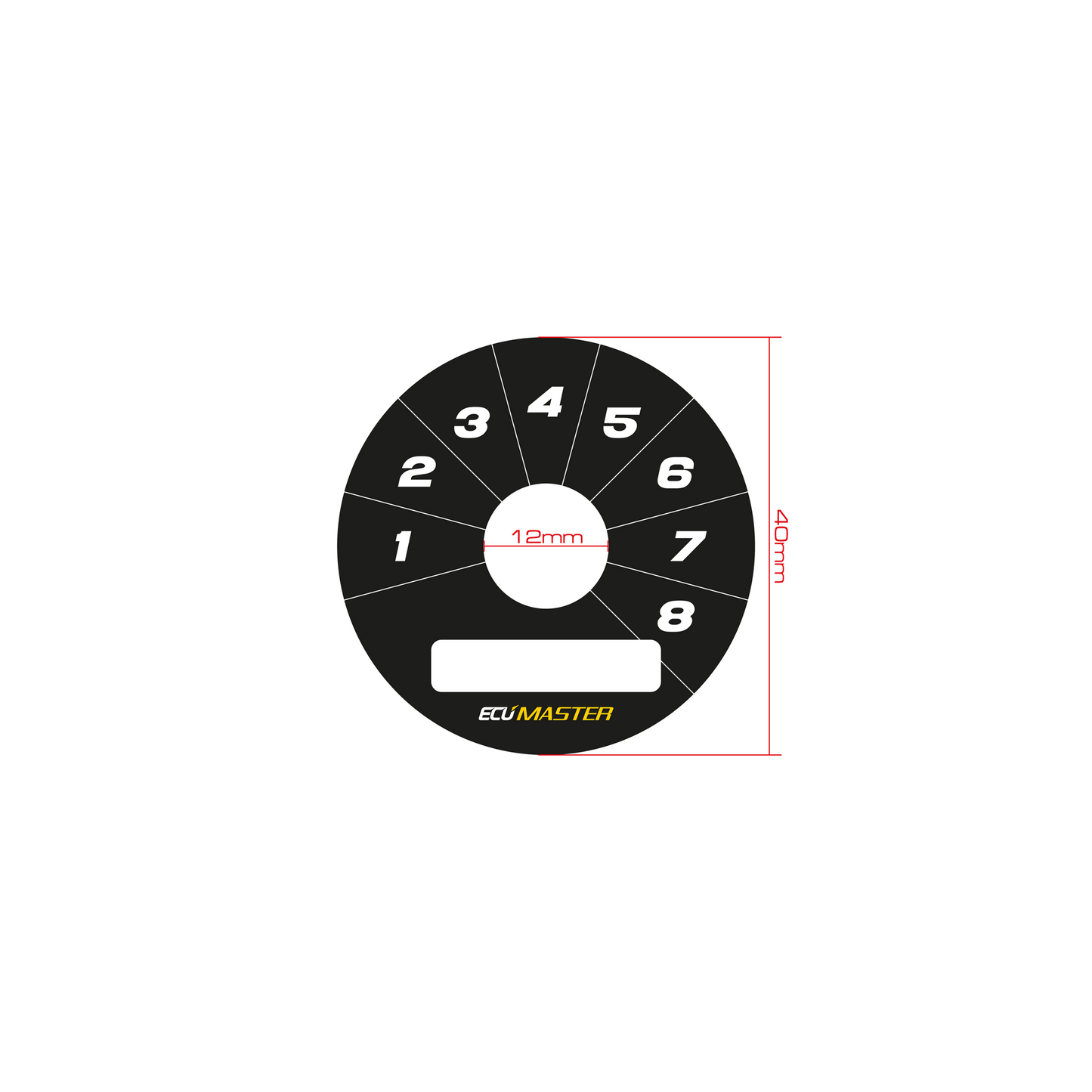 Ecumaster Interruptor Rotatorio 8pos Carátulas Negras B01 - Imagen 3