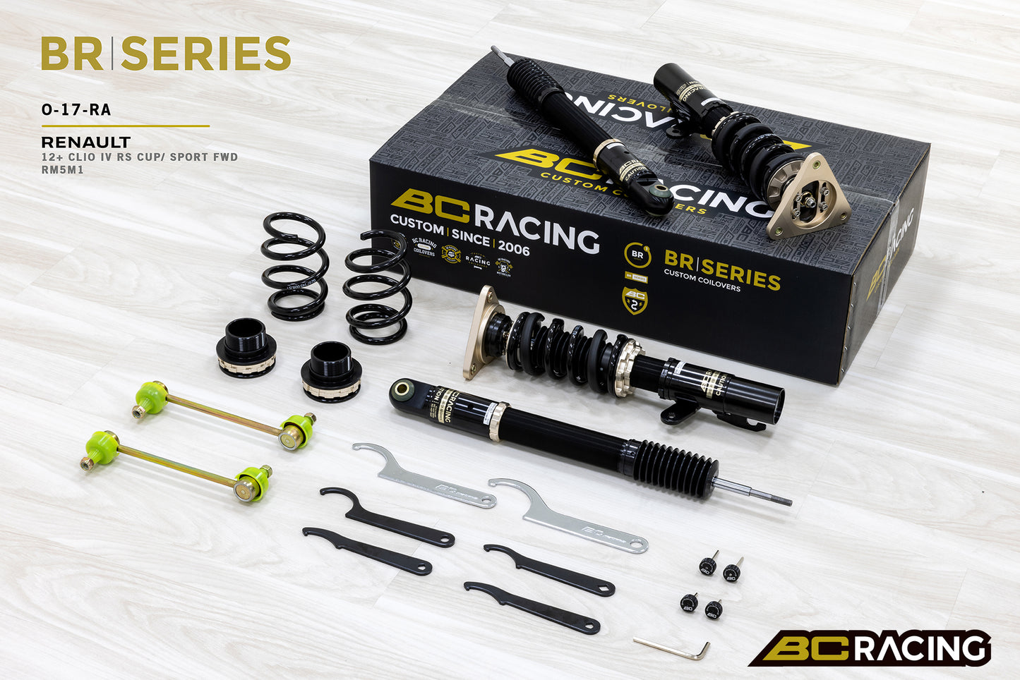 Suspensión de Muelles Helicoidales BC Racing O-17-BR-RS Renault Clio IV RS CUP/Sport FWD RM5M1 2012+ - Imagen 3