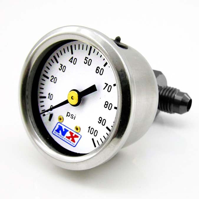 Manómetro Presión Combustible 0-100 PSI con Manifold Nitrous Express NX 15512