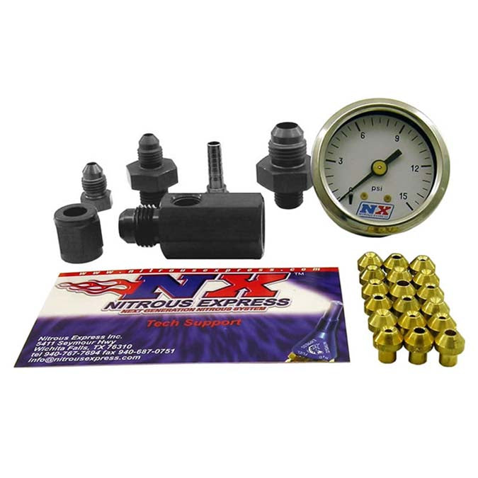 Mini Flo-Check Incluido (Presión de Combustible) Nitrous Express NX 15519
