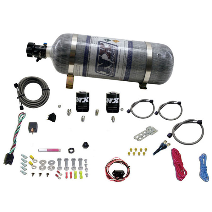Sistema Nitroso Drive-By-Wire Monoinyector con Botella Carbono 12Lb Nitrous Express NX 20930-12 (35-150Hp)