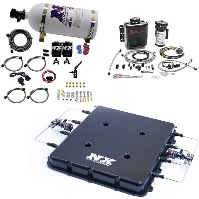 Sistema Nitroso y Agua Metanol con Tapa Billet LT4 10LB Nitrous Express NX 20939BMF-10