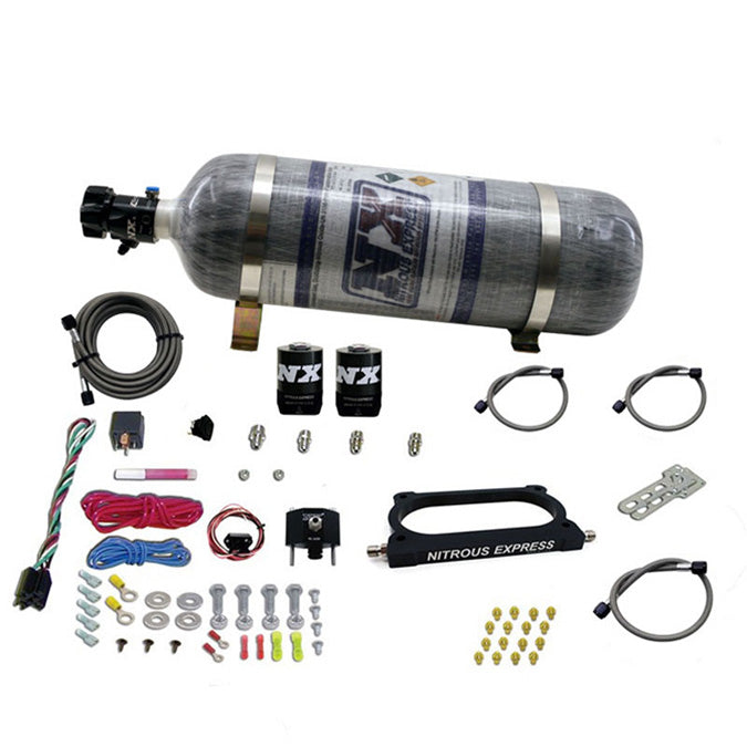 Sistema de Placa de Nitroso con Botella de Carbono 12Lb Ford GT 500 Nitrous Express NX 20949-12
