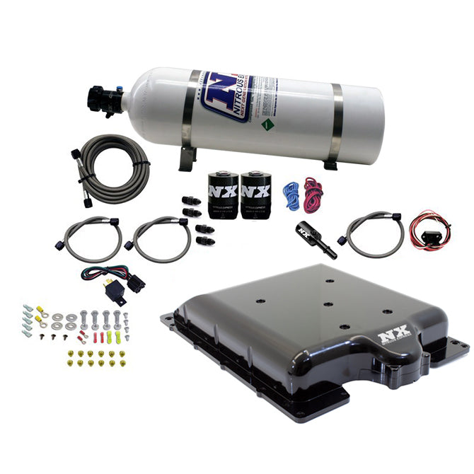 Tapa de Compresor Billet con Nitroso Integrado y Botella 15Lb NX 20972-15 Dodge Hellcat/Demon