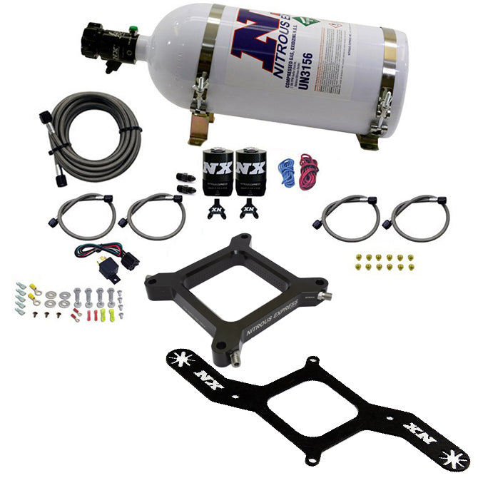 Placa 4150 Assassin Pro-Power 100-500Hp Gasolina con Botella 15Lb Nitrous Express NX 67540-15