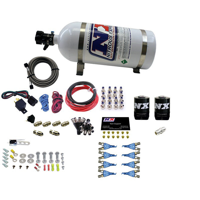 Sistema Nitroso Direct Port Soft Line 8 Cilindros 100-300Hp con Botella 10Lb Nitrous Express NX 80008-10