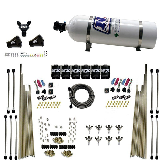 Sistema Nitroso 8 Cil. Triple-D Directo 3 Fases 6 Solenoides 15LB Nitrous Express NX 80020-15