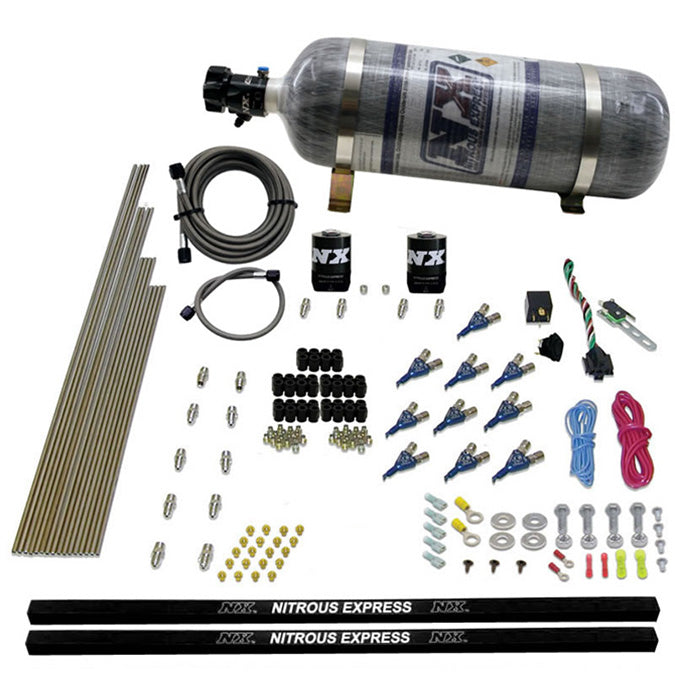 Sistema Nitroso Directo Piranha 10 Cil. (250-500Hp) Nitrous Express 81000EFI-12