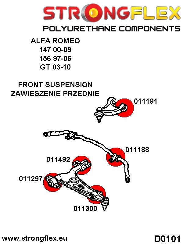 Alfa Romeo 147 156 GT 011188A: Silentblock Barra Estabilizadora Delantera SPORT - Imagen 2