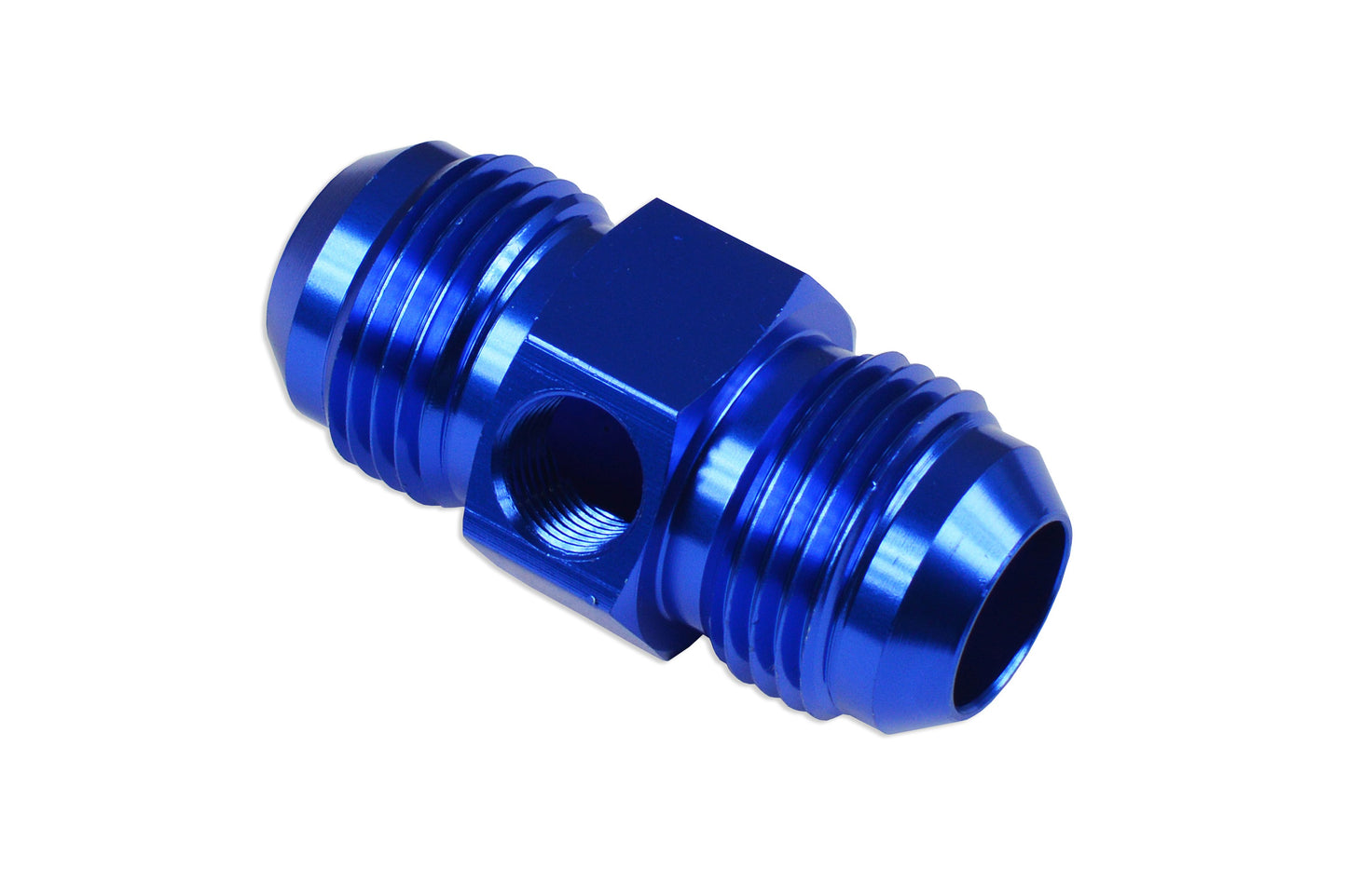 Adaptador AN10 Macho-Macho con Puerto 1/8 NPT, Presión Aceite Combustible, Azul - Imagen 4