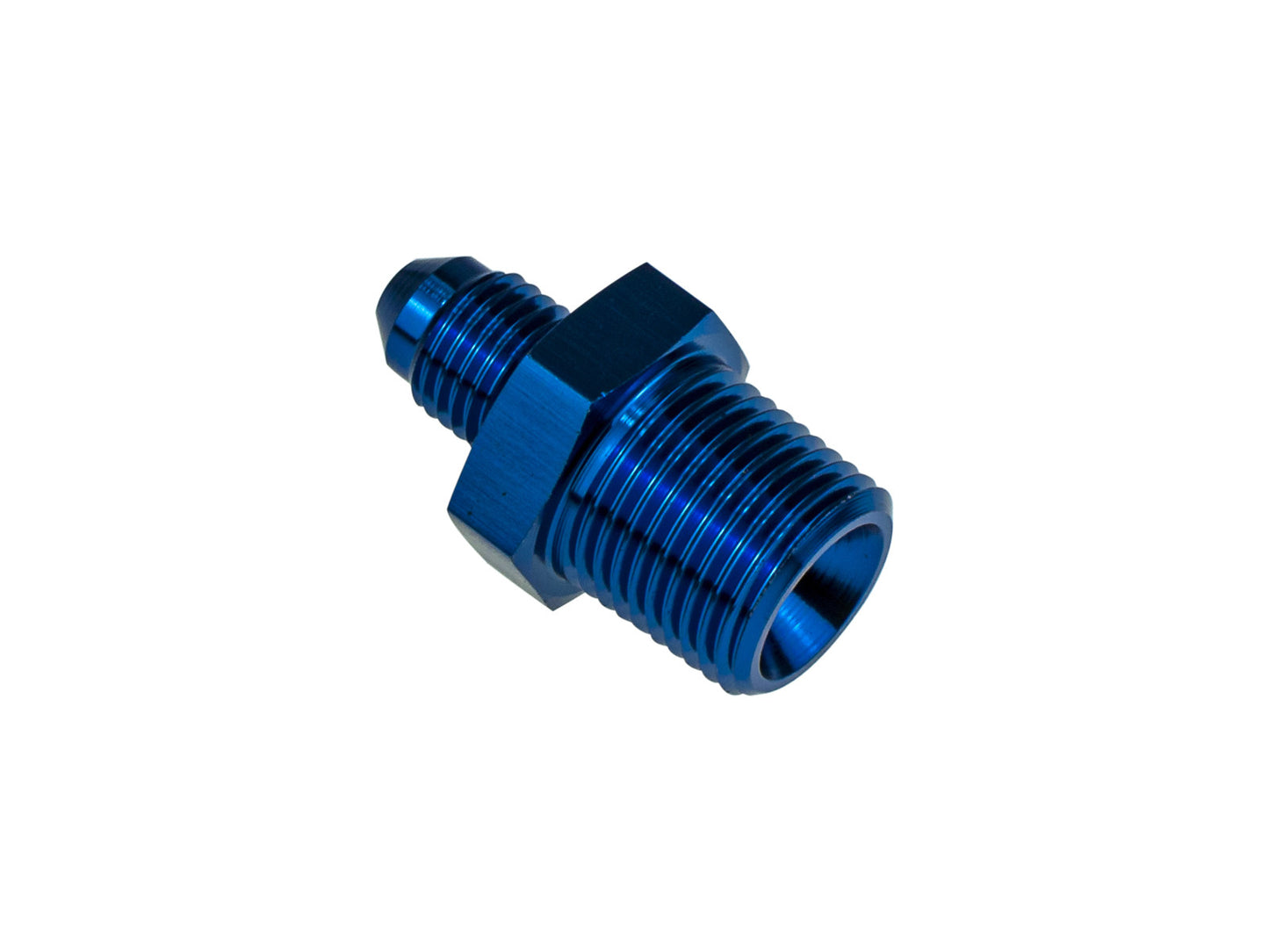 Adaptador Recto AN4 JIC Abocardado a 3/8 NPT Azul - Imagen 3
