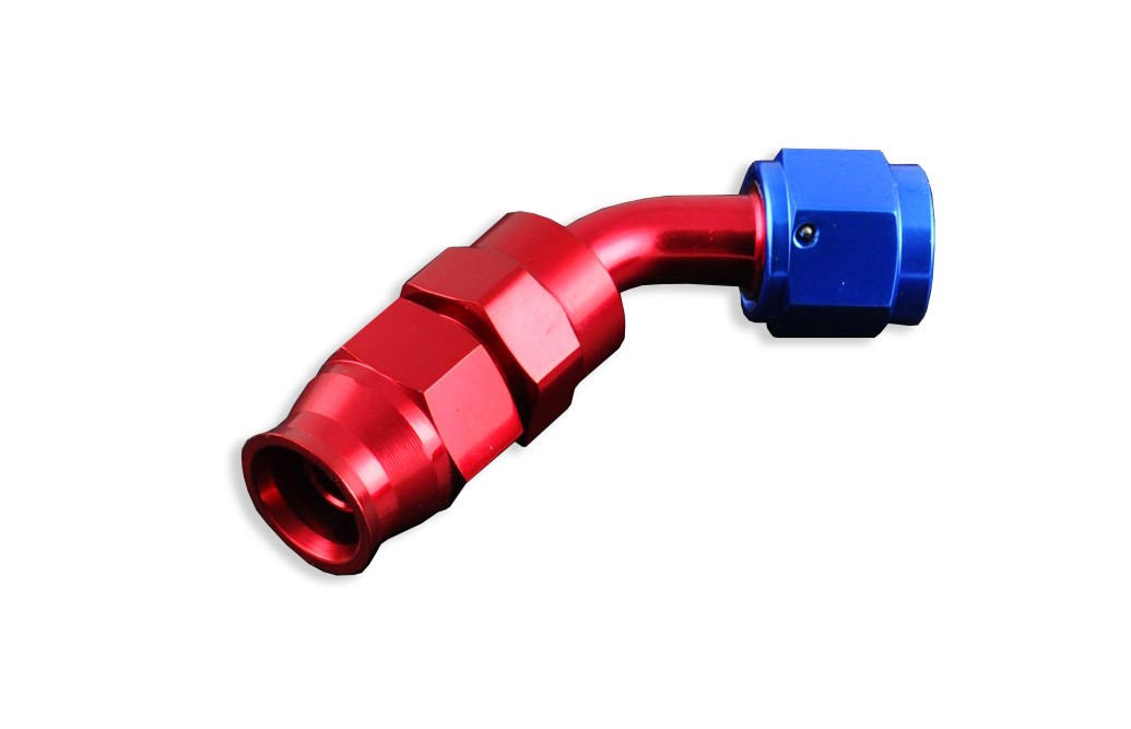 Racor AN -4 AN4 JIC 45º para Manguera de Combustible PTFE Rojo - Imagen 2