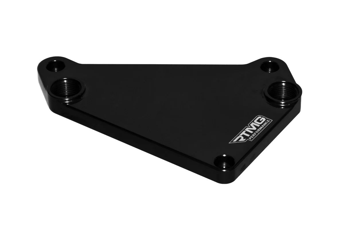 RTMG Performance: Placa Adaptadora Radiador Aceite DSG DQ500, Negra, Racores AN10