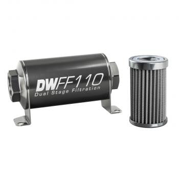Kit Filtro Combustible En Línea 100 Micras AN10 110mm Universal