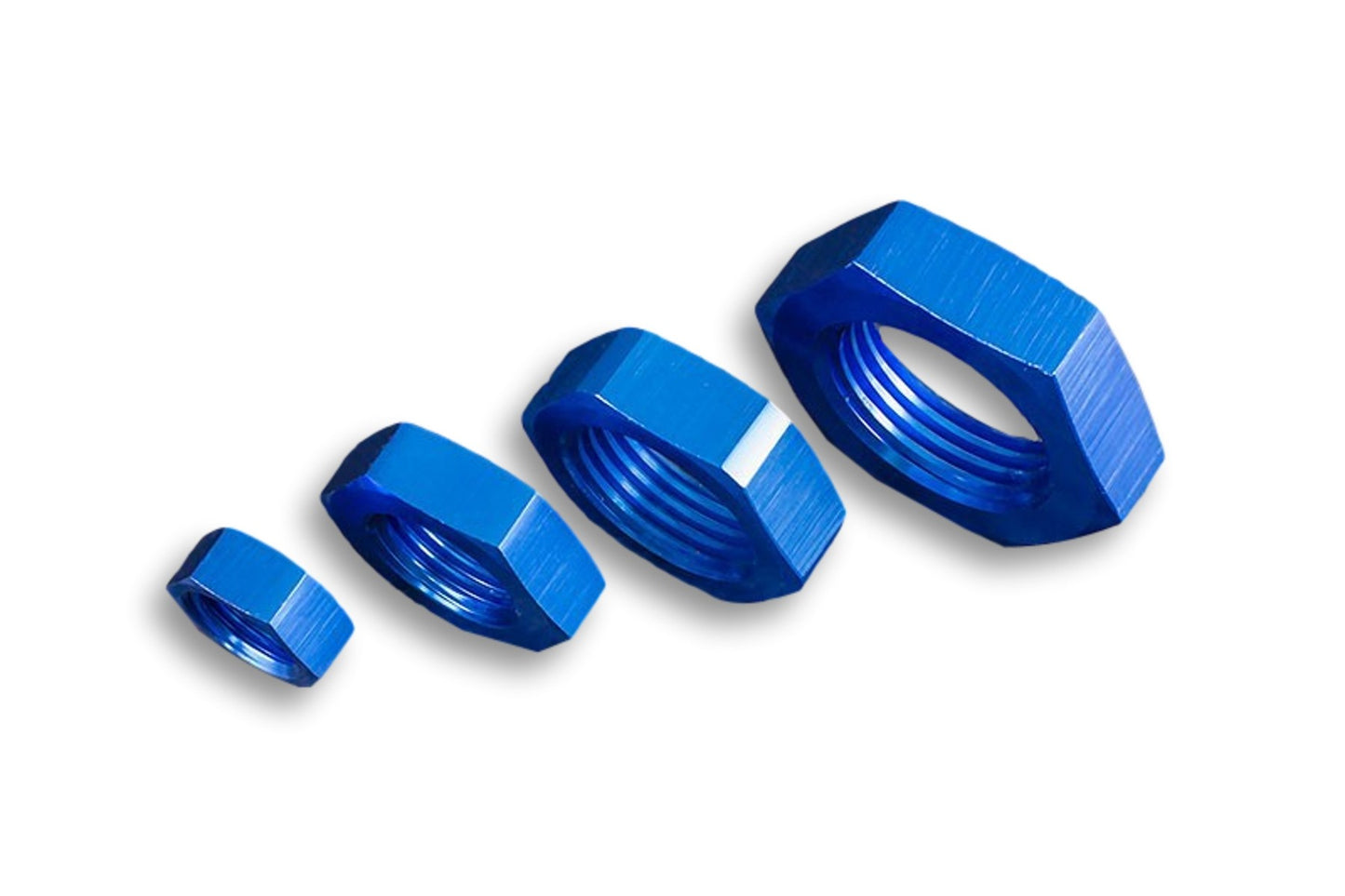 Racor de Combustible AN-8 (3/4 UNF) JIC, Tuerca Hexagonal, Azul - Imagen 4