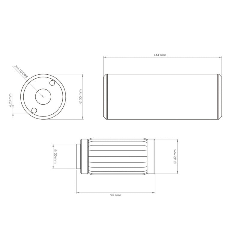 Nuke Performance Filtro de Combustible Slim 10 micras AN-10 - Imagen 6