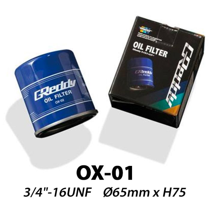 FILTRO DE ACEITE GREDDY OX-01 NISSAN CA18 RB VG30 TOYOTA 4A-G(Z)E 1ZZ 2ZZ
