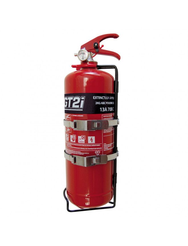 EXTINTOR MECÁNICO ACERO 2KG POLVO FIA COCHE