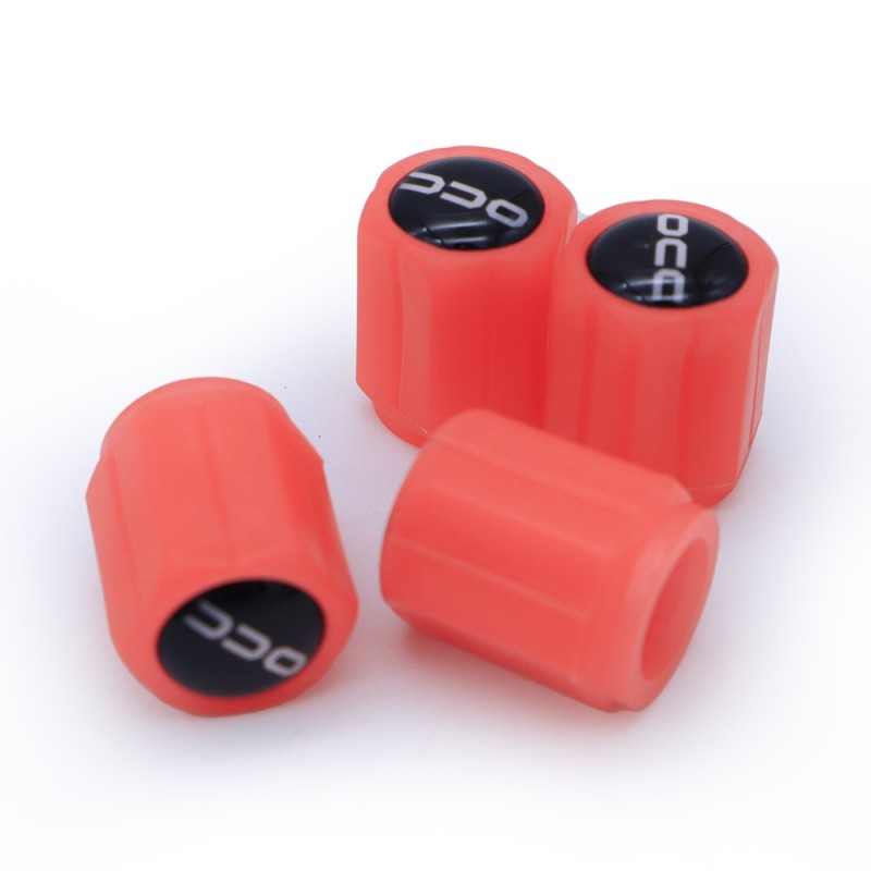 TAPONES VÁLVULA FLUORESCENTES ROJOS OCC SPORT