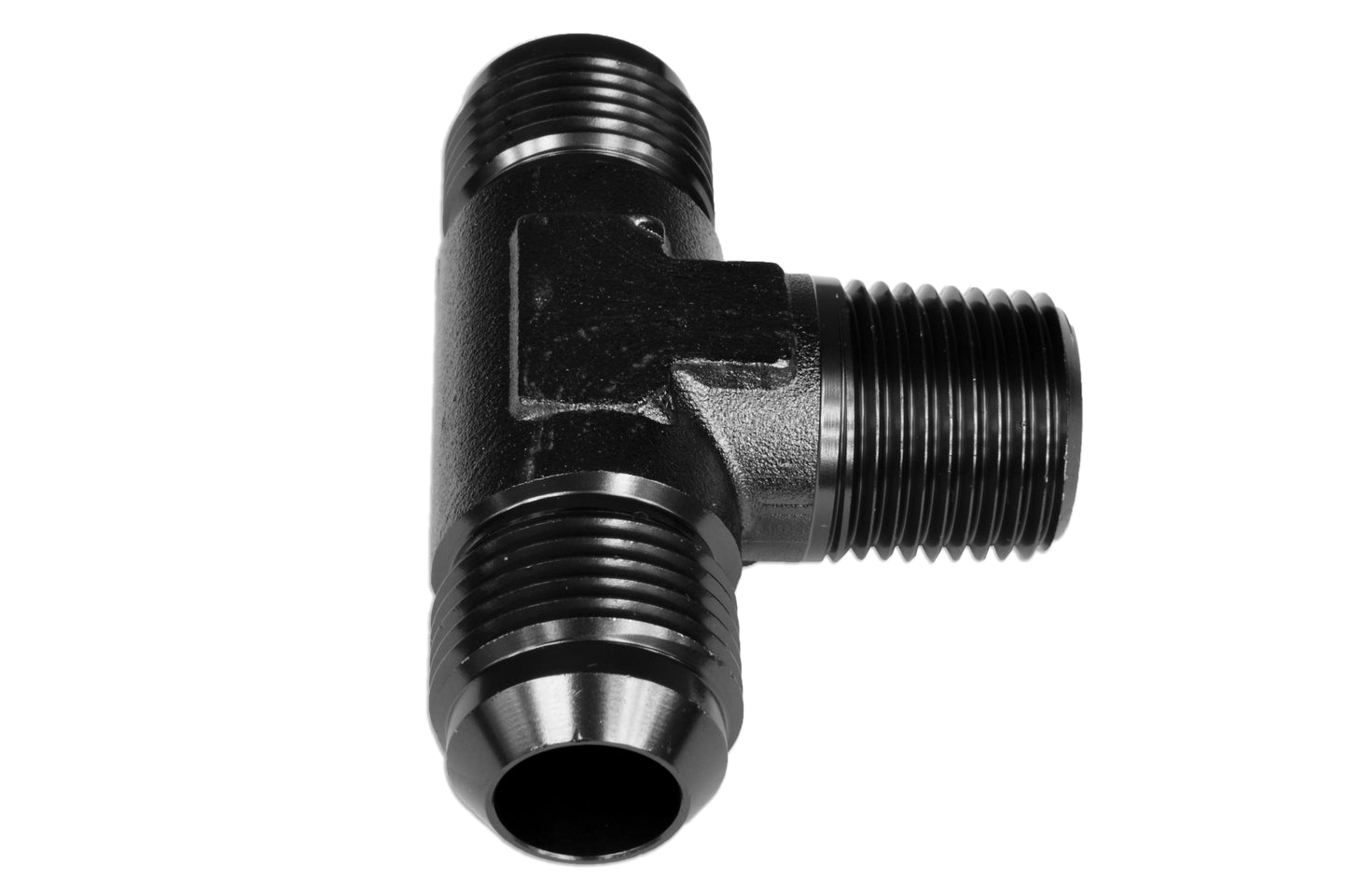 Tee Macho/Macho/Macho AN6-1/8 NPT-AN6 Negro - Imagen 4