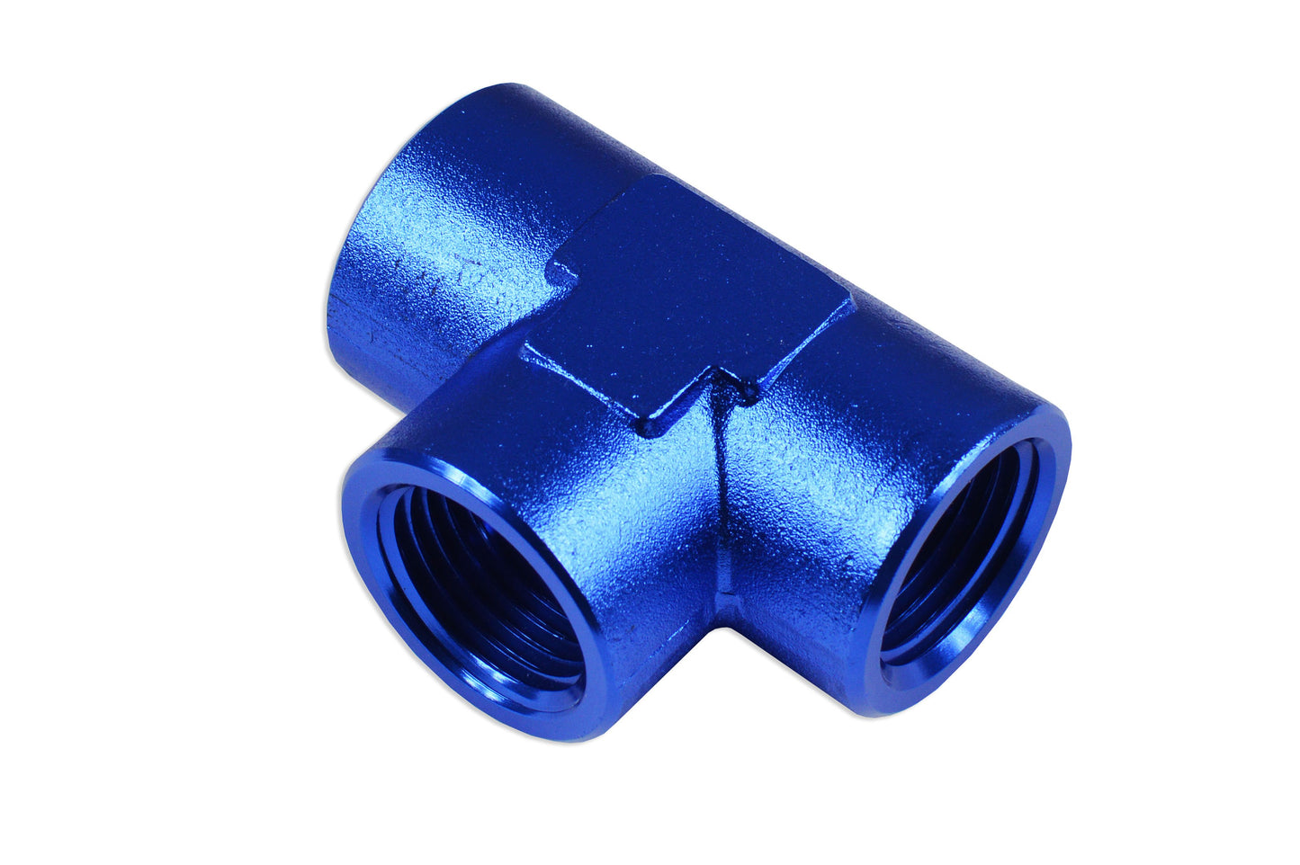 Tee Hembra/Hembra/Hembra 1/8 NPT Azul - Imagen 3