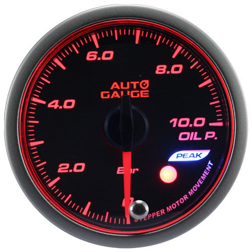 Nuevo Indicador de Presión de Aceite Auto Gauge Serie Peak 60mm Ámbar - Imagen 2