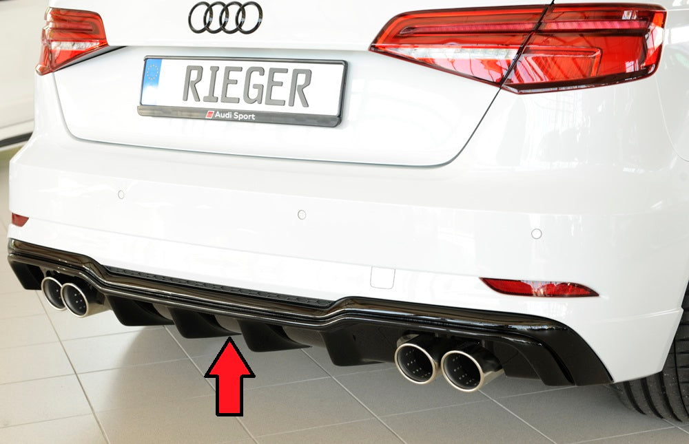 FALDON TRASERO AUDI A3 8V NEGRO BRILLO