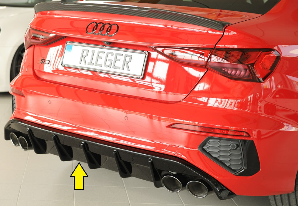 DIFUSOR DEPORTIVO 2 SALIDAS OVALADAS RIEGER AUDI A3 8V FACELIFT S-LINE