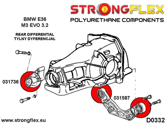 031736B: Casquillo Diferencial Trasero - Delantero E36 M3 EVO