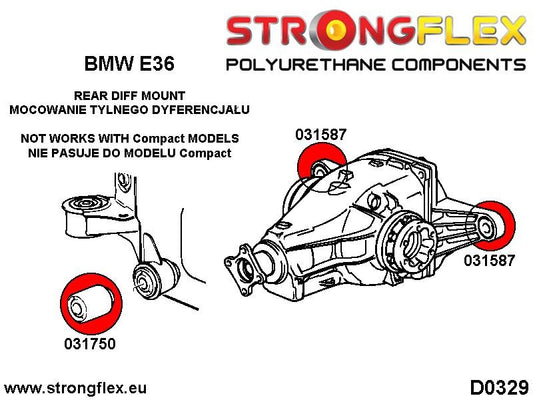 031750B: Silentblock Delantero del Diferencial Trasero E36
