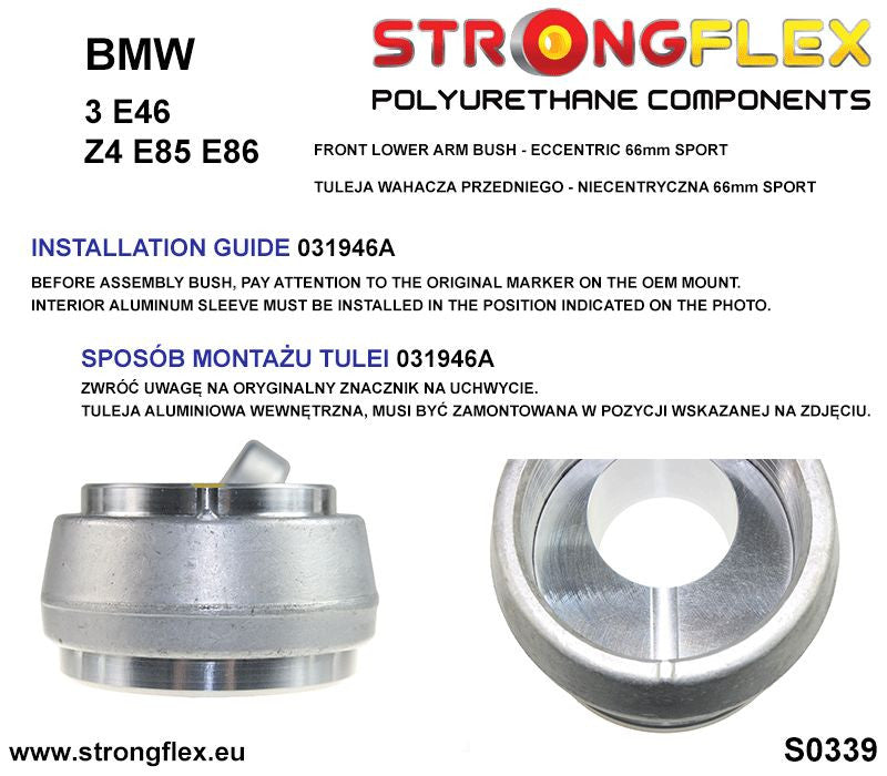 031946A: Silentblocks Excéntricos Inferiores Delanteros 66mm SPORT - Imagen 2