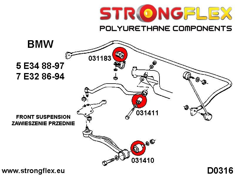 036173A: Kit Completo de Silentblocks de Suspensión SPORT
