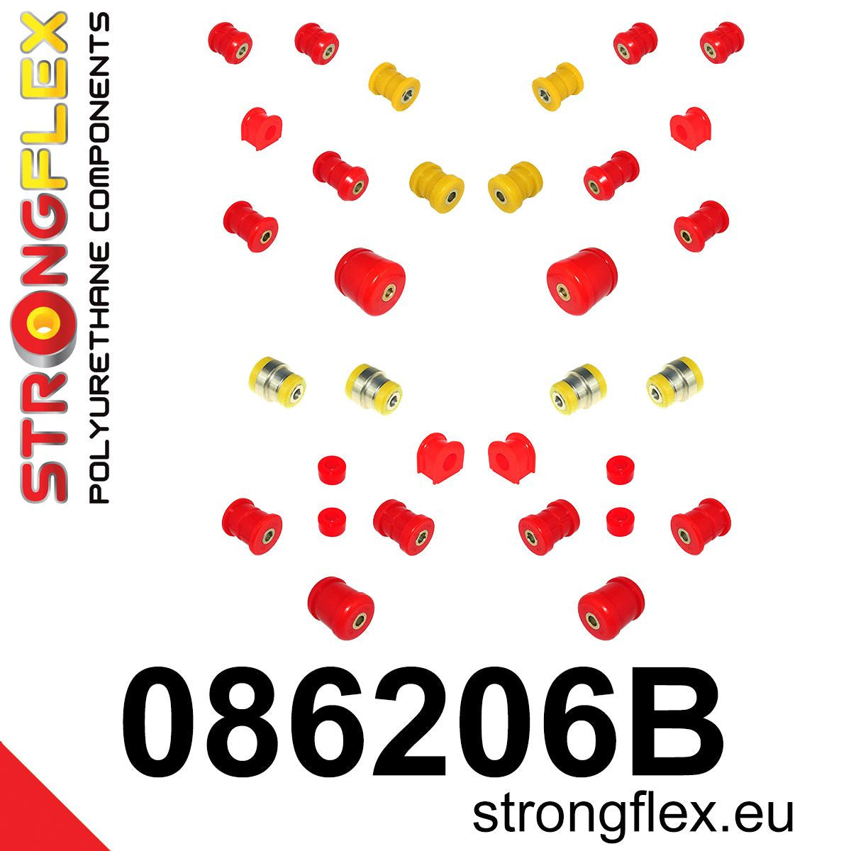 086206B: Kit de silentblocks de poliuretano para suspensión