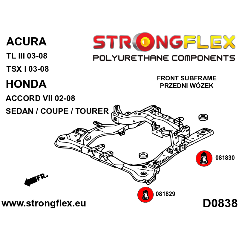 086234A: Kit Completo de Silentblocks de Suspensión SPORT para Honda Accord VII (02-08) Tourer CM - Imagen 2
